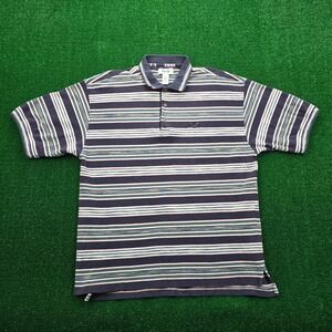 Izod Golf Polo Shirt Mens XL/Large Striped Short‎ Sleeve Vintage Preppy Casual